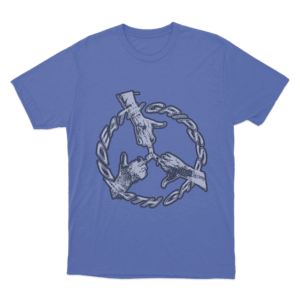 Peace Symbol Unisex T Shirt Blue